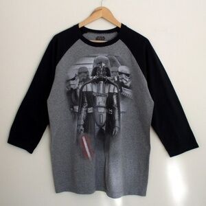 Fifth Sun Star Wars Vader Squad Raglan Shirt Sz L